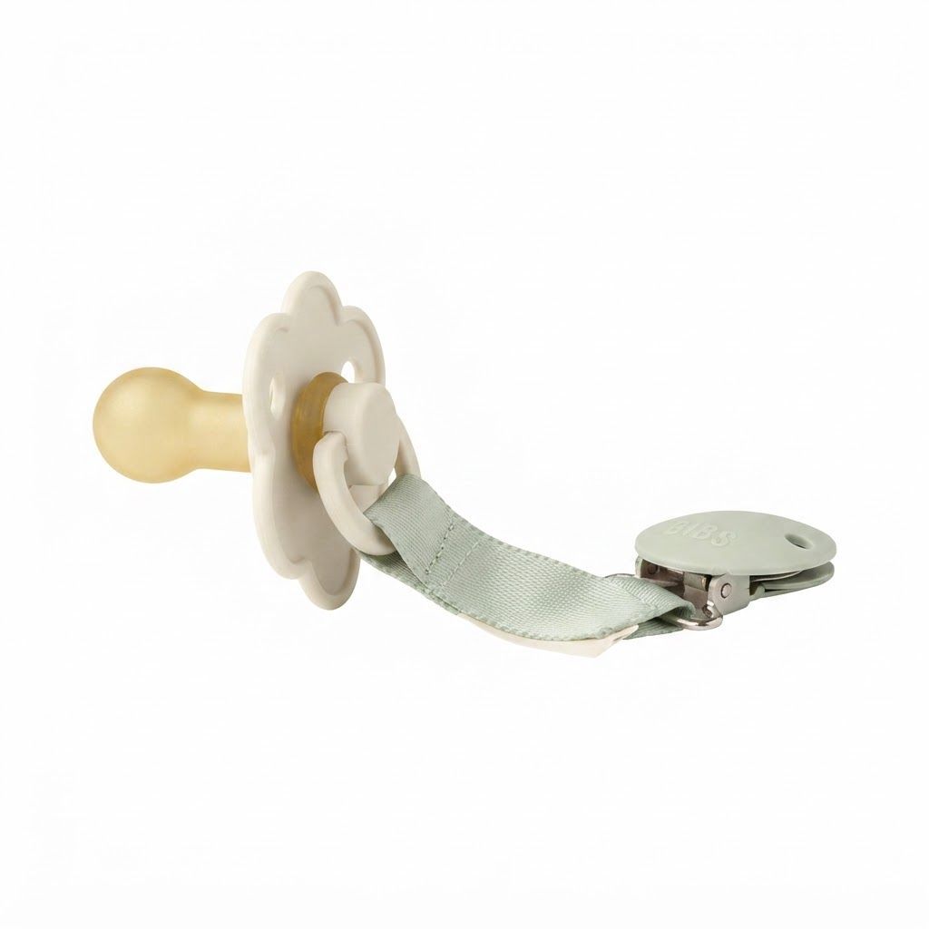 BIBS Supreme Pacifiers Size 1 0+ Months 2 Pack, Adaptive Nipple Valve Technology, Ergonomic Wide Shield Design, Improved Air Ventilation System - Haze/Blossom