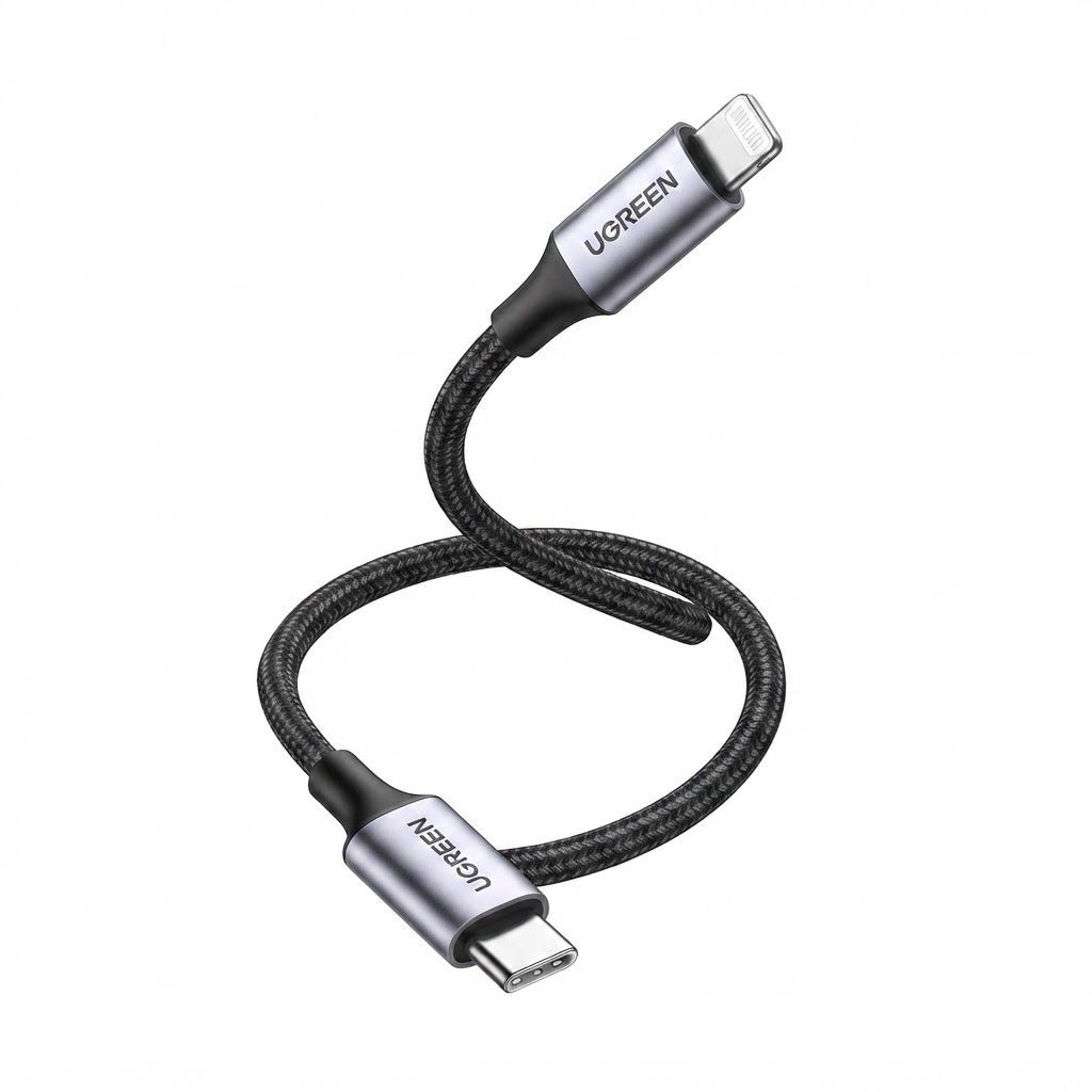 UGREEN USB C to Lightning Cable 2M MFi Certified Fast Charging Braided Cord PD 20W Charger for iPhon