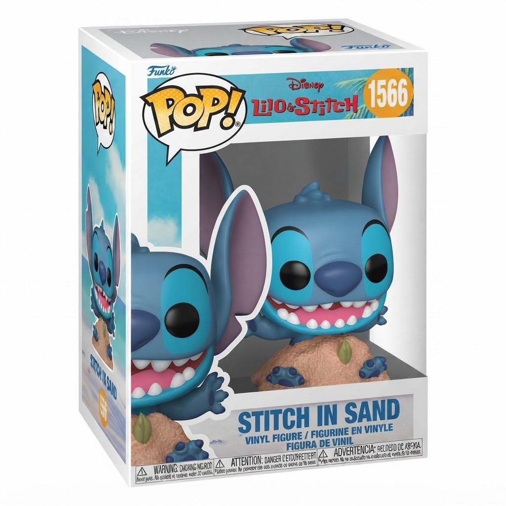 Funko Pop! Disney Lilo & Stitch: Stitch in Sand Vinyl Figure - Collectible Desk Ornament, Official