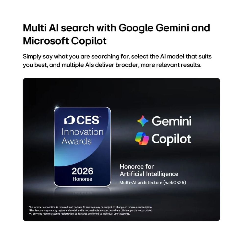 LG 55 Inch NanoCell UHD 4K Smart TV - WebOS with AI (Gemini & Copilot), α7 AI Processor Gen9, HDR10 Pro, Magic Remote, Built-In Receiver | 55NU840B6LA.AMRG