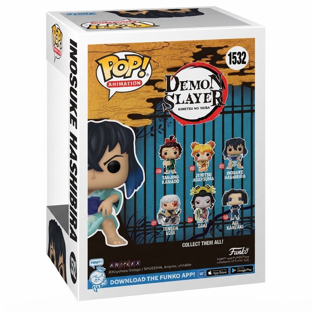 Funko Pop! Animation: Demon Slayer Inosuke Hashibira (Kimono) Vinyl Figure - Collectible Anime Toy