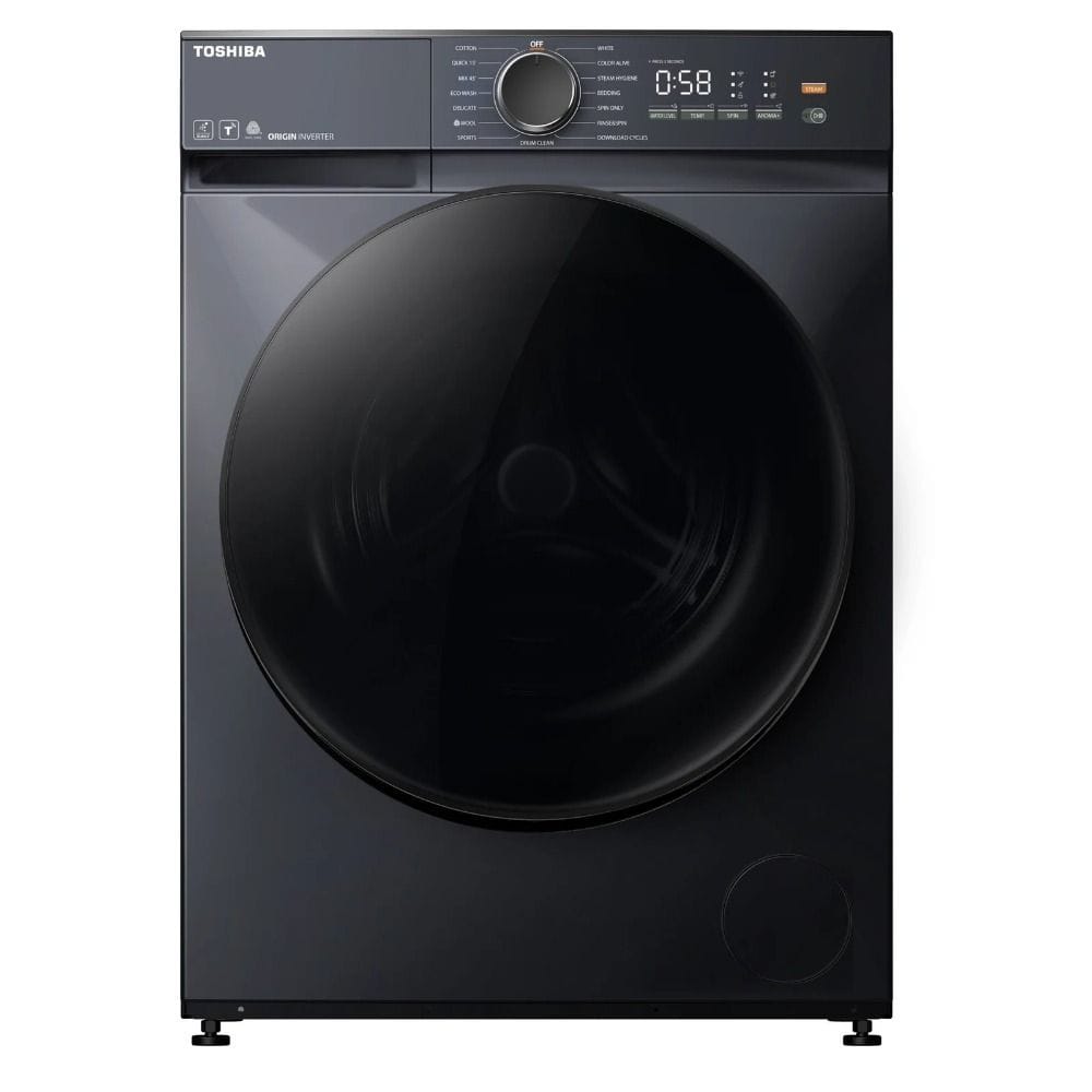 Toshiba 7kg Front Load Washing Machine, 1200 RPM Spin Speed, 15 Wash Programs, Ultra-Fine Bubble Cleaning | Morandi Grey - TW-T21BU80UWB(MG)