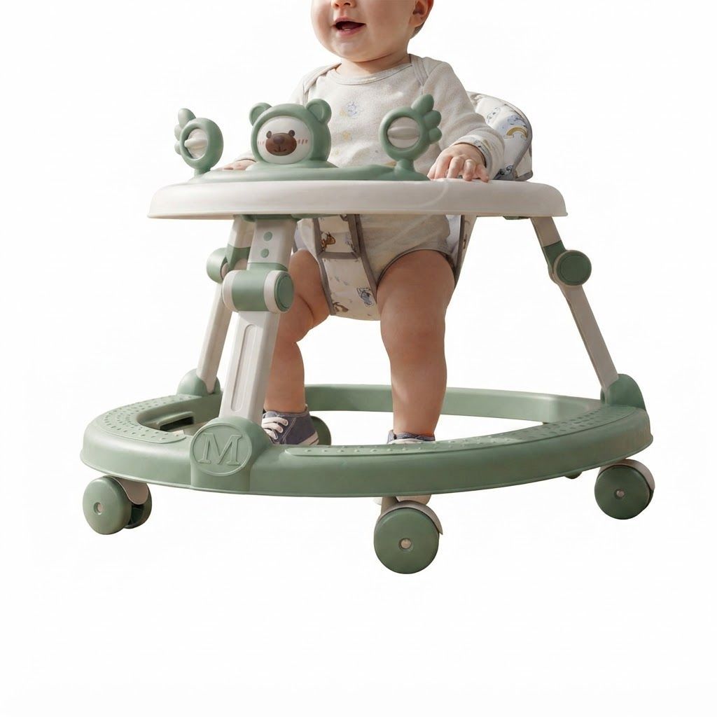 Baybee Cubby Activity Baby Walker, Adjustable Height Toddler Walker with Musical Tray, Cushioned Seat & Interactive Toys