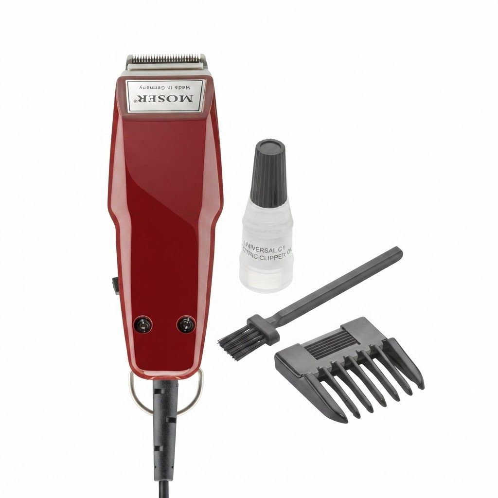 Moser 1400 Mini Professional Corded Trimmer, Precision Star Blade, Adjustable 3-6mm Comb, Compact Lightweight Design | 1411-0150