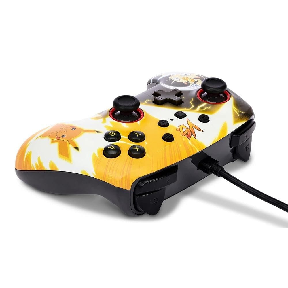PowerA Enhanced Wired Controller for Nintendo Switch, Pokemon Pikachu vs Meowth Edition, 3.5mm Audio Jack, Mappable Advanced Gaming Buttons | 617885006012