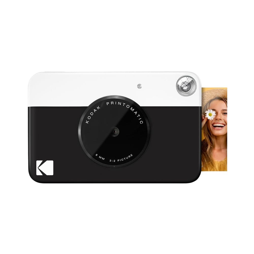 Kodak Printomatic Instant Print Camera, 5MP Sensor, Wide-Angle f/2 Lens, Instant 2x3-Inch ZINK Photo Printing, Auto Flash & MicroSD Support | Black - 840102197754