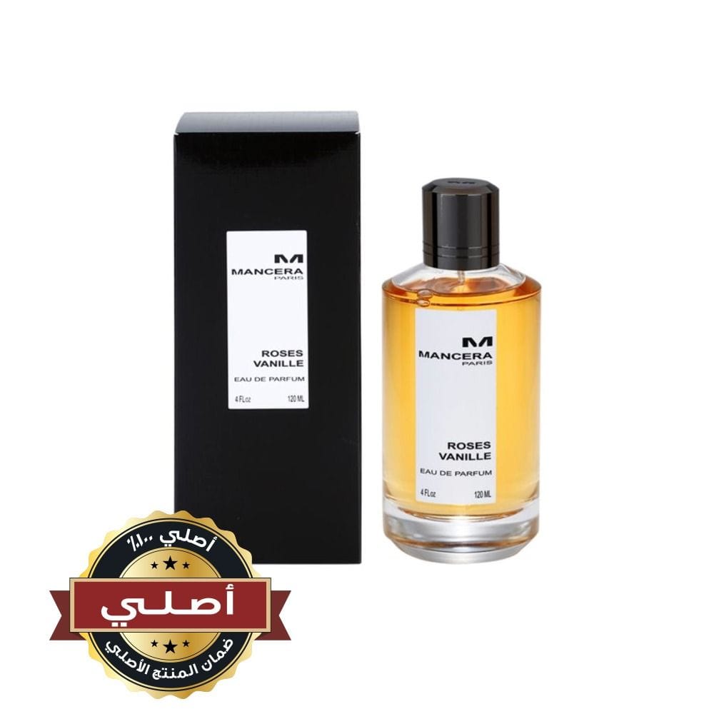 Mancera Roses Vanille Eau de Parfum Unisex, Floral Gourmand Fragrance with Rose, Vanilla, White Musk & Cedarwood - 120ml