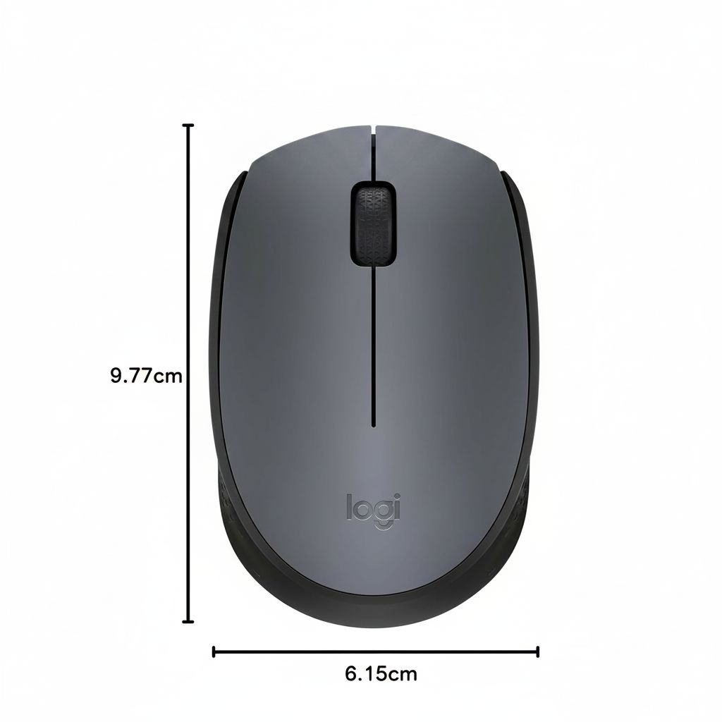 Logitech M171 Wireless Optical Tracking And Ambidextrous Mouse With Easy Install, 2.4GHz Wireless - Black