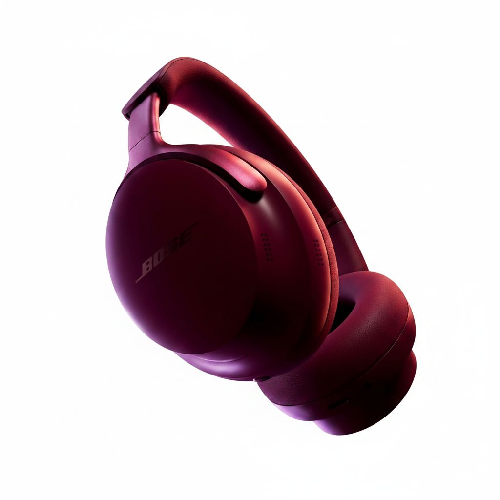 Bose QuietComfort Ultra Wireless Over-Ear Headphones, Noise Cancelling, Spatial Audio, Bluetooth, Up to 24-Hour Battery Life - Deep Plum
