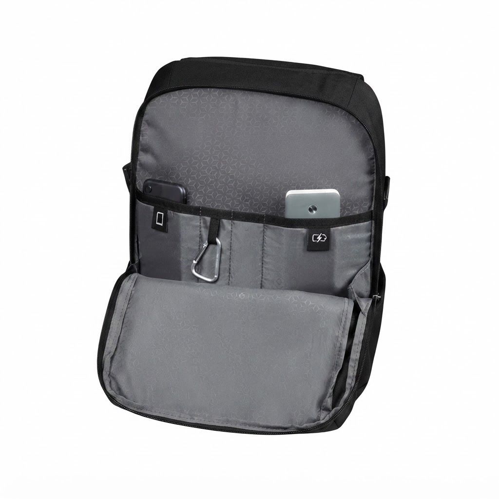 Samsonite Roader 14 Inch Laptop Backpack, 17L Durable Eco-Friendly Travel Bag, Padded Tablet, RPET (Recycled Plastic Bottles) | Deep Black