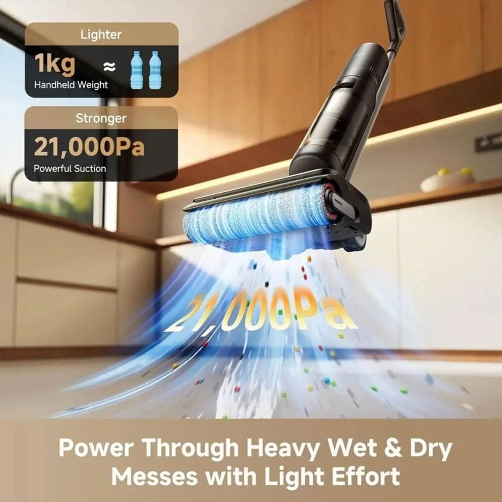 Dreame H60 GT Wet & Dry Vacuum Cleaner, 21kPa Suction, 180° Lie-Flat Cleaning, 90°C Self-Cleaning & Edge-to-Edge Cleaning | HHR43A