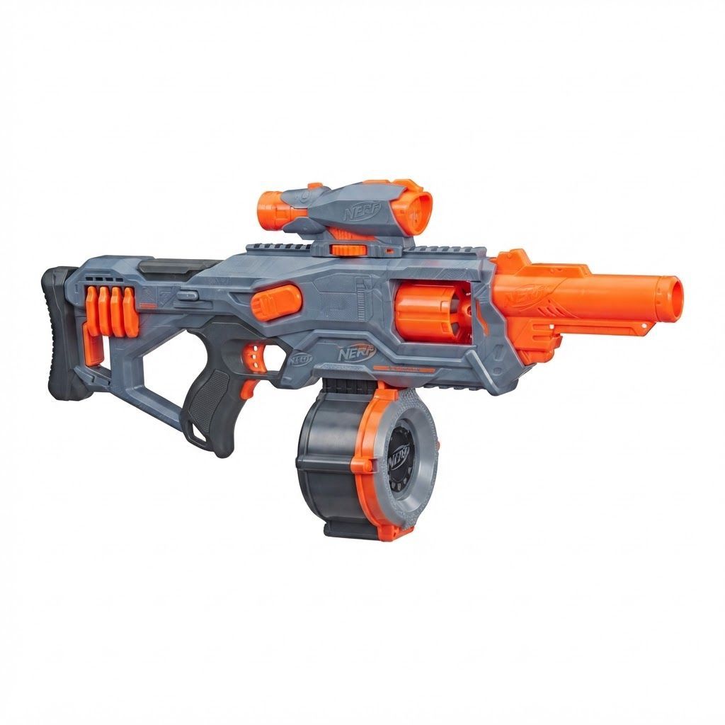 Nerf Elite 2.0 Eaglepoint RD-8 Blaster - Bolt-Action, Detachable Scope, 8-Dart Revolving Drum