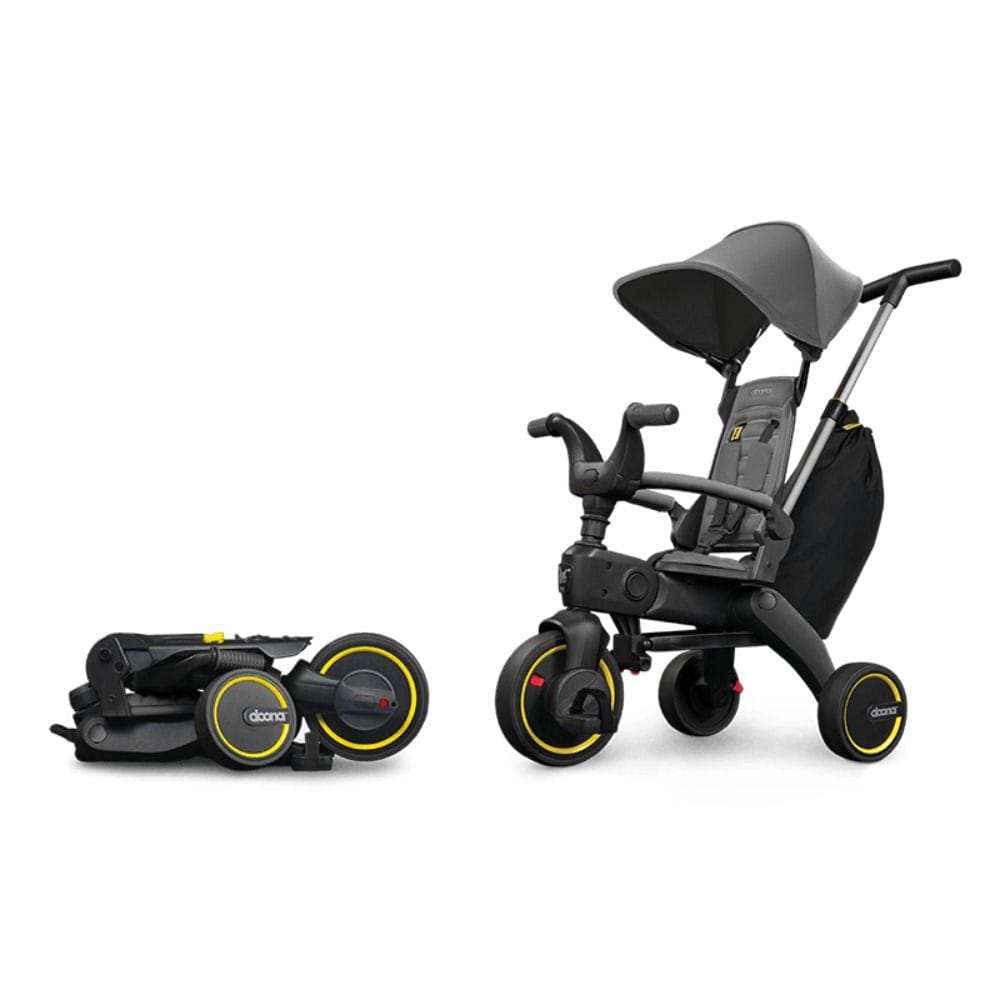 Doona Liki Trike, Ultra-Compact Folding Trike Design, Dual Steering System For Easy Control, Durable Premium Construction - Gray Hound - S3