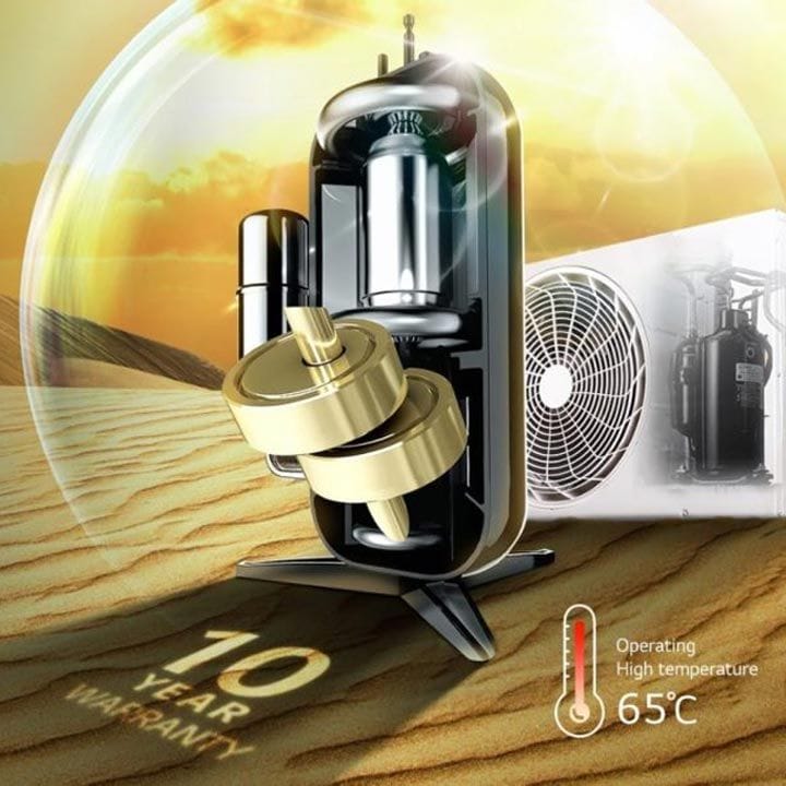 LG 3 Ton Split Air Conditioner 31,000 BTU, Dual Inverter Compressor™, Gold Fin™, Faster Cooling, Dual Protection Filter - White - I38TKF