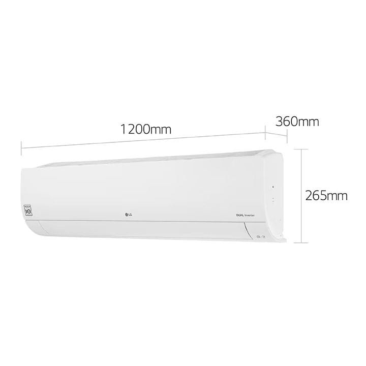 LG 3 Ton Split Air Conditioner 31,000 BTU, Dual Inverter Compressor™, Gold Fin™, Faster Cooling, Dual Protection Filter - White - I38TKF