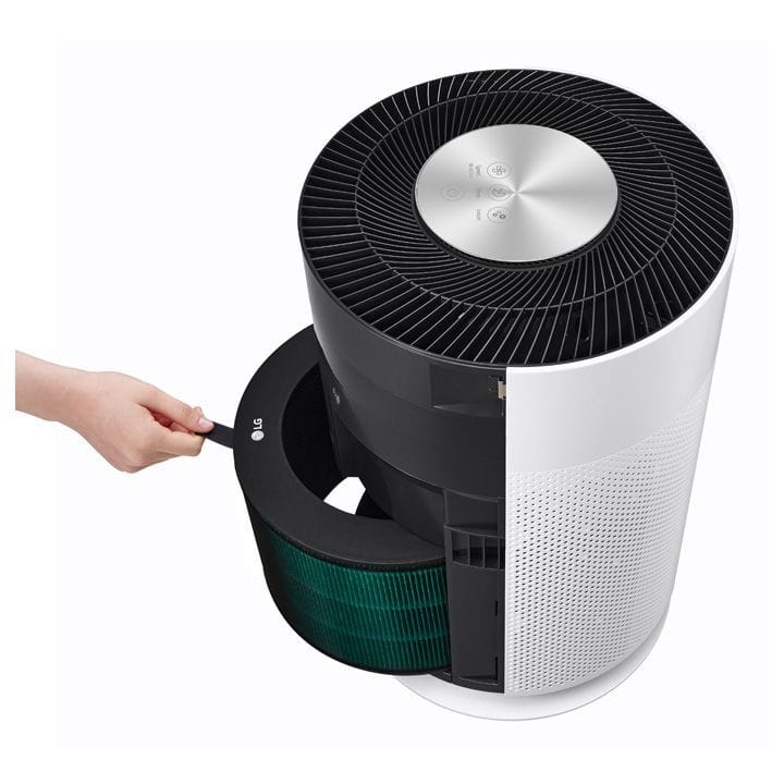 LG PuriCare 360 Air Purifier Hit, Multi Filtration System, Compact Design, Wi-Fi Enabled - White - AS60GHWG0