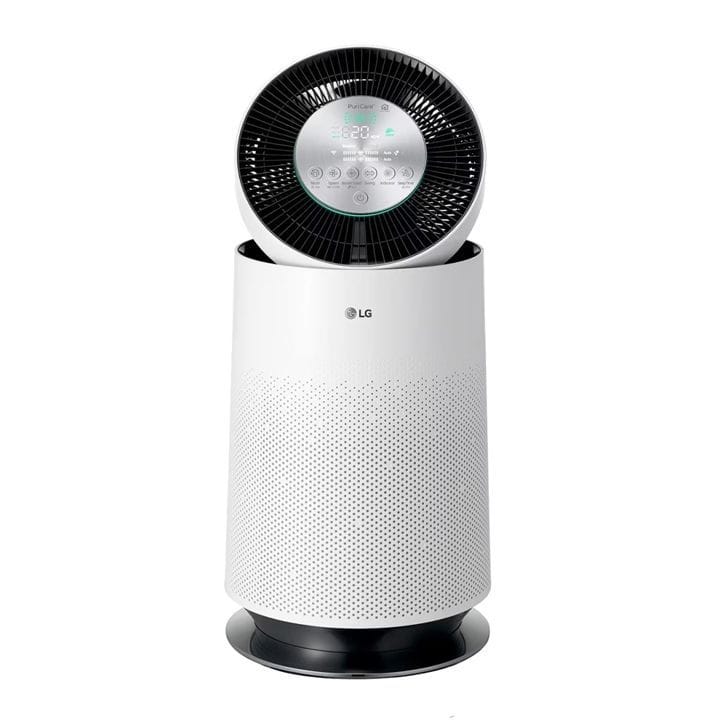 LG PuriCare 360° Air Purification And Clean Booster, Anti-bacterial Nano-ions, H13 HEPA, Clean Booster 61.2m² - White - AS65GDWH0