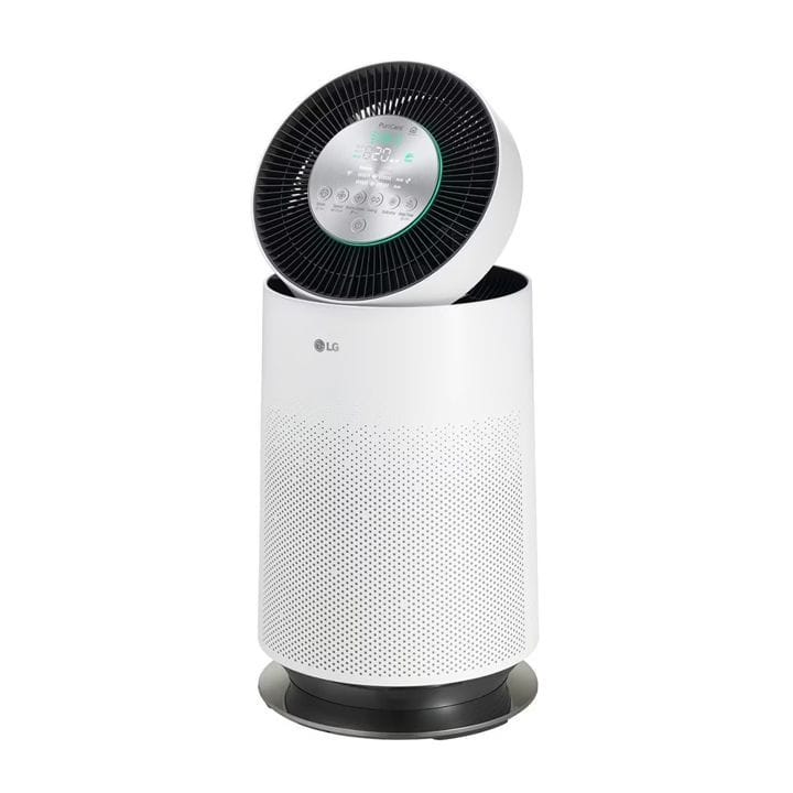 LG PuriCare 360° Air Purification And Clean Booster, Anti-bacterial Nano-ions, H13 HEPA, Clean Booster 61.2m² - White - AS65GDWH0