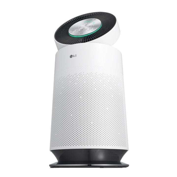 LG PuriCare 360° Air Purification And Clean Booster, Anti-bacterial Nano-ions, H13 HEPA, Clean Booster 61.2m² - White - AS65GDWH0