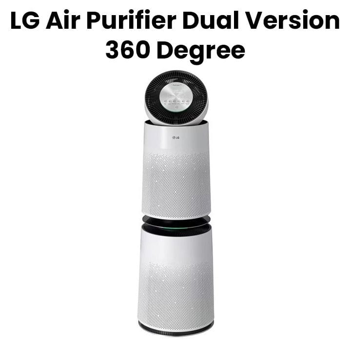LG PuriCare 360 Air Purifier Dual Version, H13 HEPA, with Clean Booster 91m² | AS10GDWH0