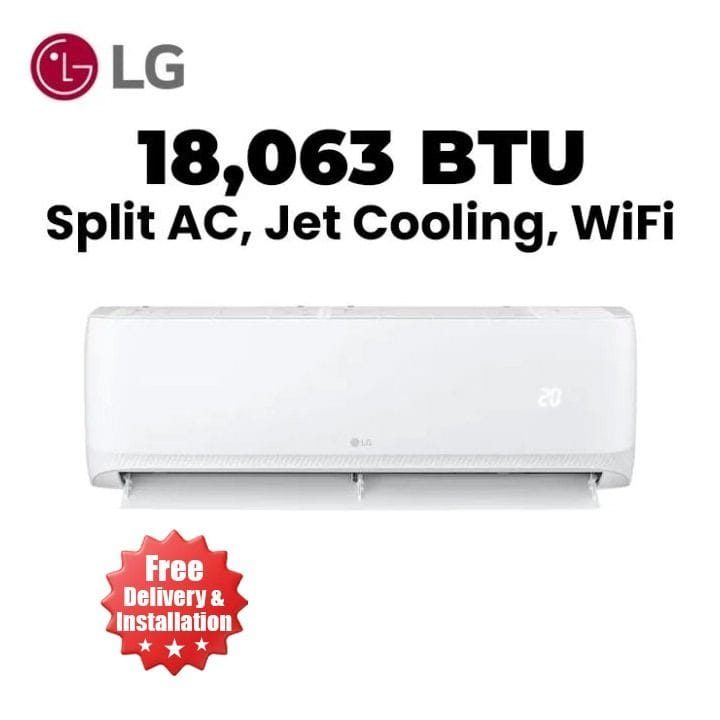 مكيف إل جي سبليت، ضاغط دوار، واي فاي، قدرة ١٨٠٦٣ وحدة حرارية بريطانية T18ZCA