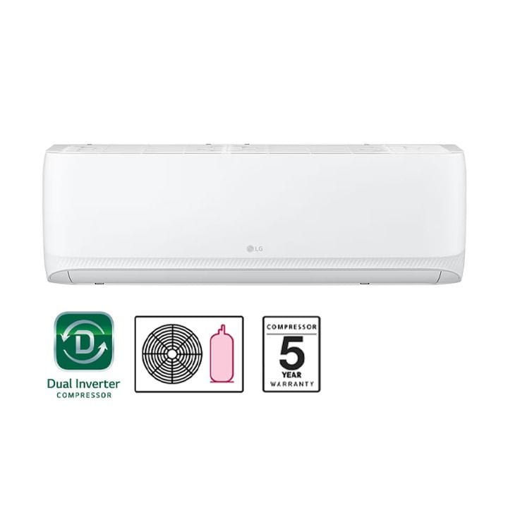 LG 1.5 Ton Split Air Conditioner With Rotary Compressor Wi-Fi 18,063 BTU, Smart ThinQ™, Fast Cooling, Auto Swing, Smart Diagnosis, Dual Sensing - White - T18ZCA