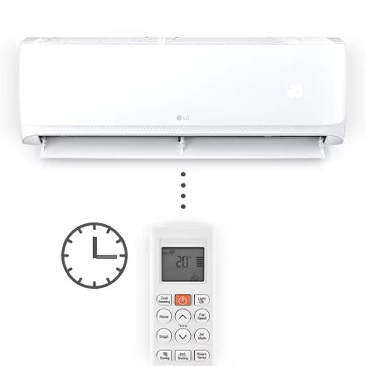 LG 2 Ton Rotary Compressor Split Air Conditioner 22000 BTU, Fast Cooling, Gold Fin™, Smart ThinQ™ (Wi-Fi) - White - T24ZCA