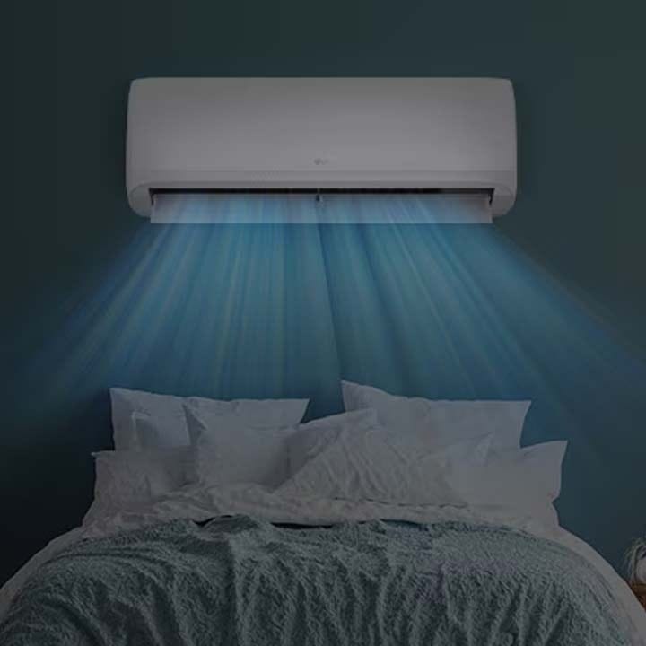 LG 2 Ton Rotary Compressor Split Air Conditioner 22000 BTU, Fast Cooling, Gold Fin™, Smart ThinQ™ (Wi-Fi) - White - T24ZCA