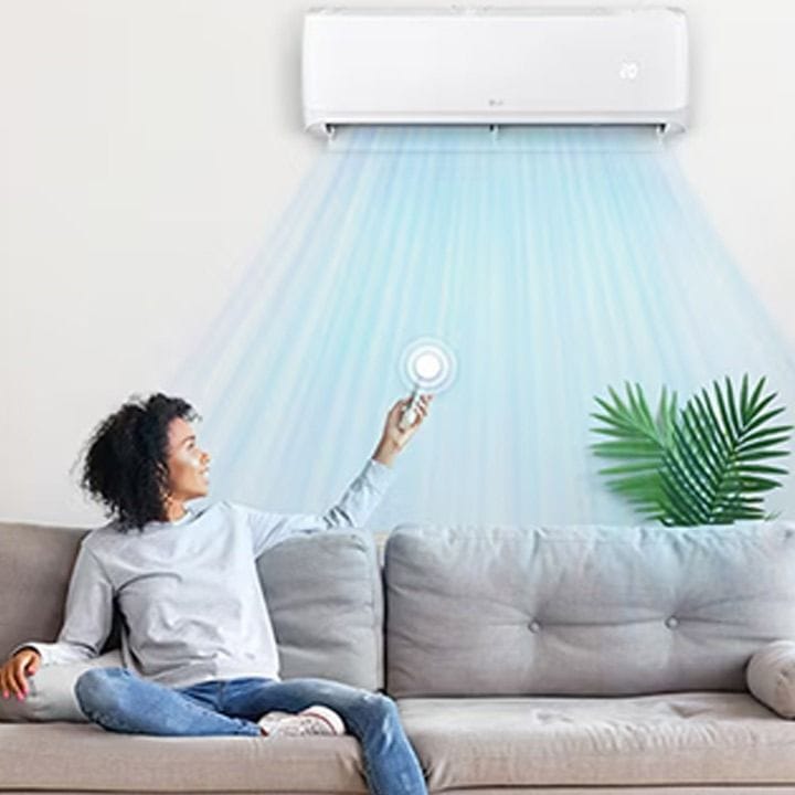 LG 2 Ton Rotary Compressor Split Air Conditioner 22000 BTU, Fast Cooling, Gold Fin™, Smart ThinQ™ (Wi-Fi) - White - T24ZCA