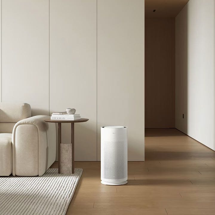 LG PuriCare™ AeroHit Air Purifier, White, 32 m² Coverage with 360° Filter | AS35GGW10