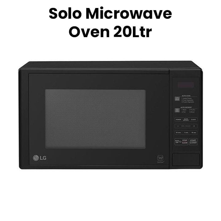 LG Solo Microwave Oven, Supports Multiple Cooking Modes Heating, Easy To Use Membrane Control Panel 700W 20L - Black - MS2042DB