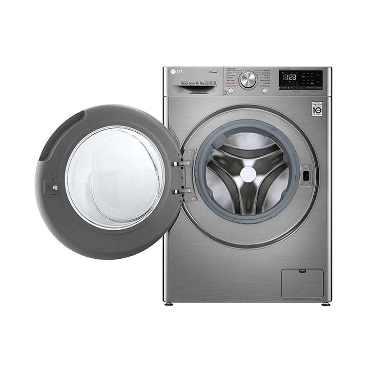 LG Washer & Dryer, 10/7 Kg, Bigger Capacity, AI DD, Steam, ThinQ | F4V5RGP2T