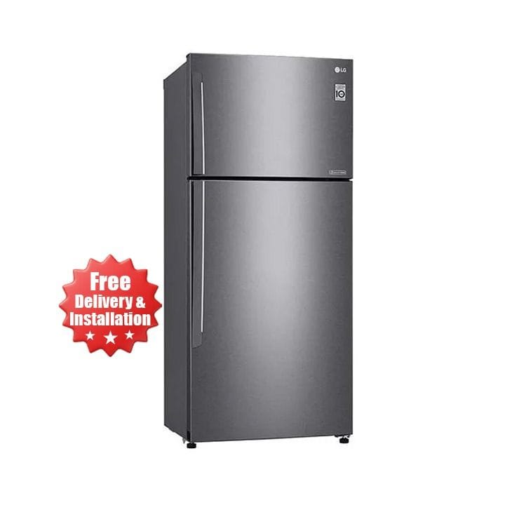 LG Top Mount Refrigerator, Inverter Linear Compressor, Door Cooling Multi AirFlow, Smart Inverter Compressor 720L - Dark Silver - GN-C752HQCL