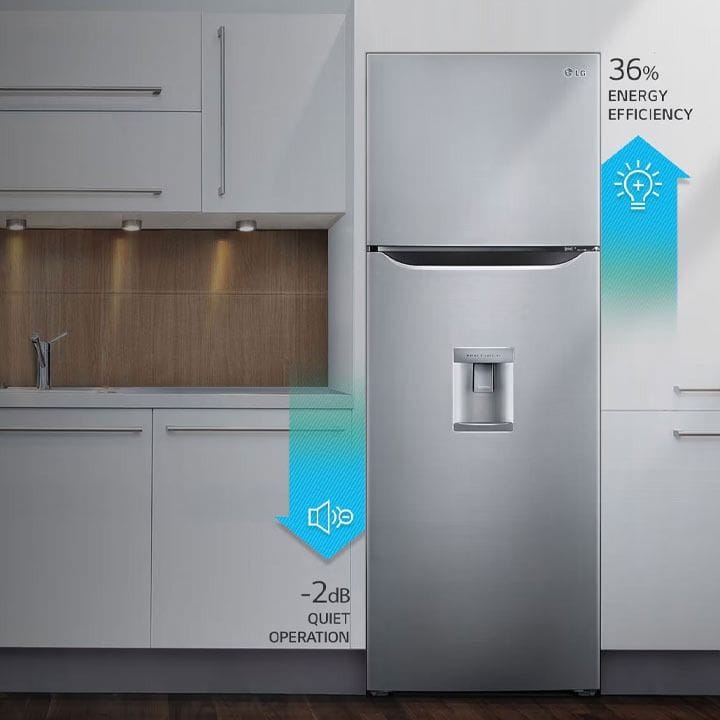 LG Top Mount Refrigerator, Inverter Linear Compressor, Door Cooling Multi AirFlow, Smart Inverter Compressor 720L - Dark Silver - GN-C752HQCL