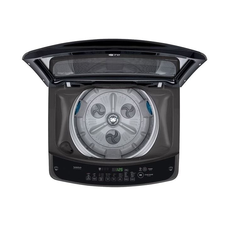 LG Top Load Washer, 18Kg, Black Color, Smart Inverter Control, TurboDrum, Smart Diagnosis | T18665NEHT2