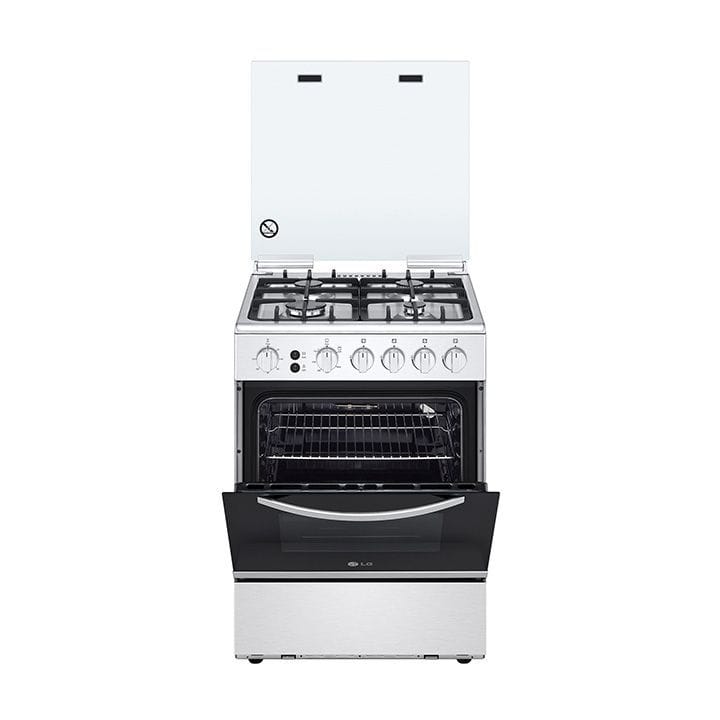 LG 60x60  4 Burner Full Gas  Cooking Range Full Safety Stainless Steel Finish with Cast Iron Trivet With Rotisserie | FA211RMA 