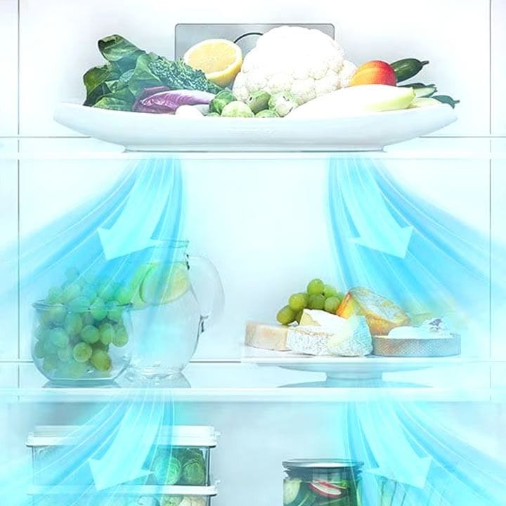 ثلاجة إل جي سعة ٤٠٠ لتر بفريزر علوي، العاكس الذكي، تبريد الباب، تدفق هواء متعدد، التشخيص الذكي، ستيل رمادي غامق - صنع في إندونيسيا | GN-B422PQGB  