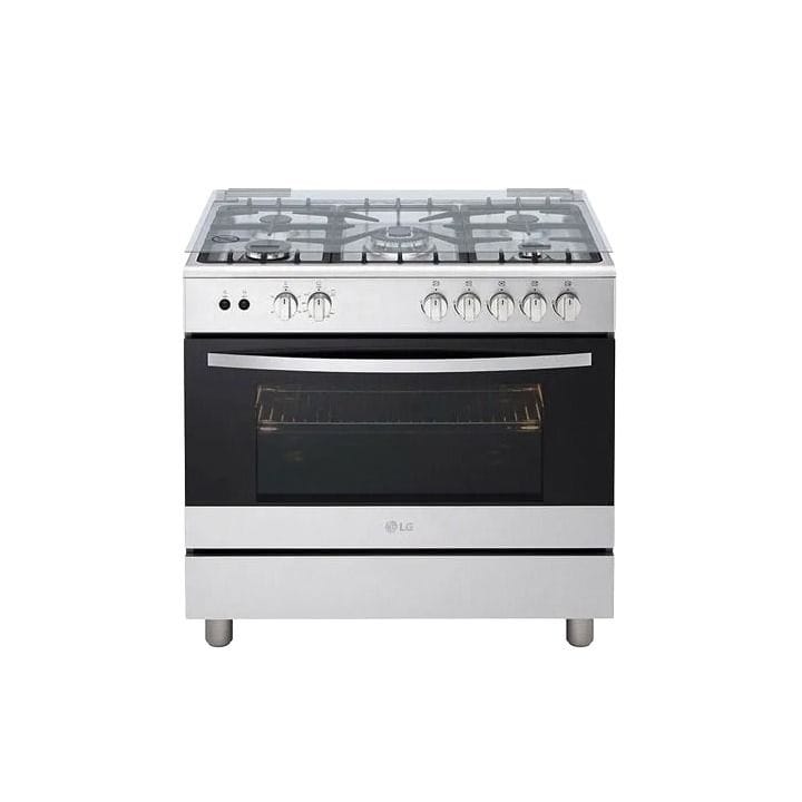 LG 90x60cm 5-Burner Full Gas Cooking Range + Nutricook Stand Mixer + LG 500L Dark Graphite Silver Refrigerator - Gourmet Kitchen Bundle (101002000000208 + 301006000000125 + 101002000000251)