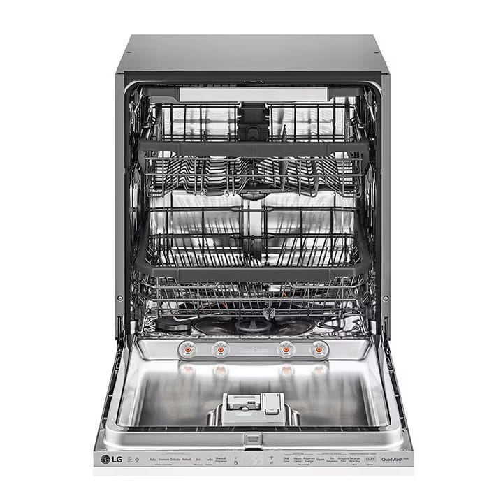 LG QuadWash Built-in Steam Dishwasher, 14 Place Settings, EasyRack Plus, Inverter Direct Drive, ThinQ | DBC425TS