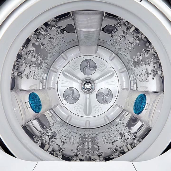 غسالة تحميل علوي إل جي سعة ١٧ كجم - فضي متوسط - صنع في تايلاند | T1785NEHT  