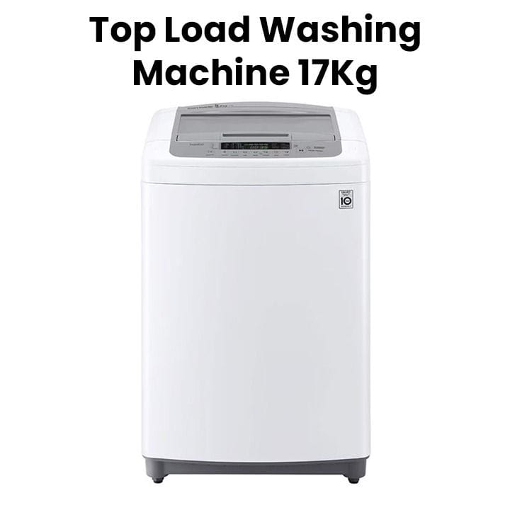 غسالة تحميل علوي إل جي سعة ١٧ كجم - فضي متوسط - صنع في تايلاند | T1785NEHT  