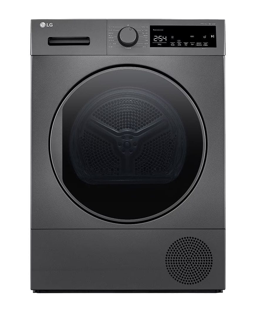 LG Heat Pump Dryer 8Kg, A++, Heat Pump, Sensor Dry, Automatically Adjusts Drying Time - Dark Silver - RH80T2SP7RM