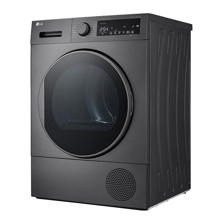 LG Heat Pump Dryer 8Kg, A++, Heat Pump, Sensor Dry, Automatically Adjusts Drying Time - Dark Silver - RH80T2SP7RM