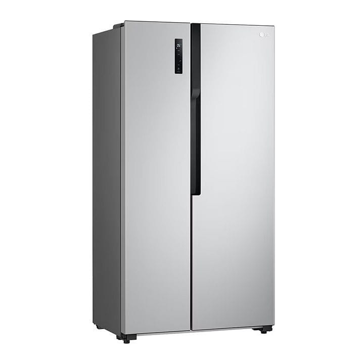 LG Side by Side Refrigerator, Total No Frost, Multi AirFlow, Touch LED Display, Smart Inverter Compressor Tempered Glass | GRFB587PQAM