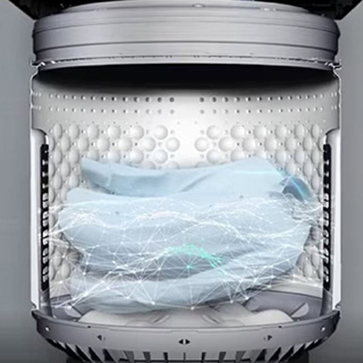 LG Top Load Washer 25Kg, Intelligent Control, AIDD Intelligent Care For Greater Fabric Protection, TurboWash3D - Platinum Black - T25H9EFHTP