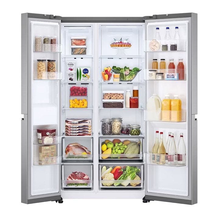 LG 694L Side by Side Refrigerator, LINEARCooling | GR-B267SLWL