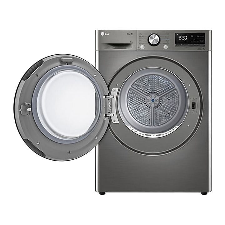 مجفف ملابس إل جي ٢٠٢٣ بمضخة حرارية مزدوجة، سعة ٩ كجم - صنع في كوريا | RH90V5PVTN  