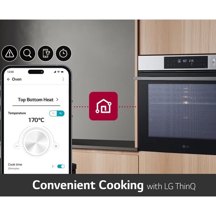 فرن إل جي إنستا فيو بالبخار والسوس فيد، سعة ٧٦ لتر، أسود - صنع في كوريا | WSED7613S  