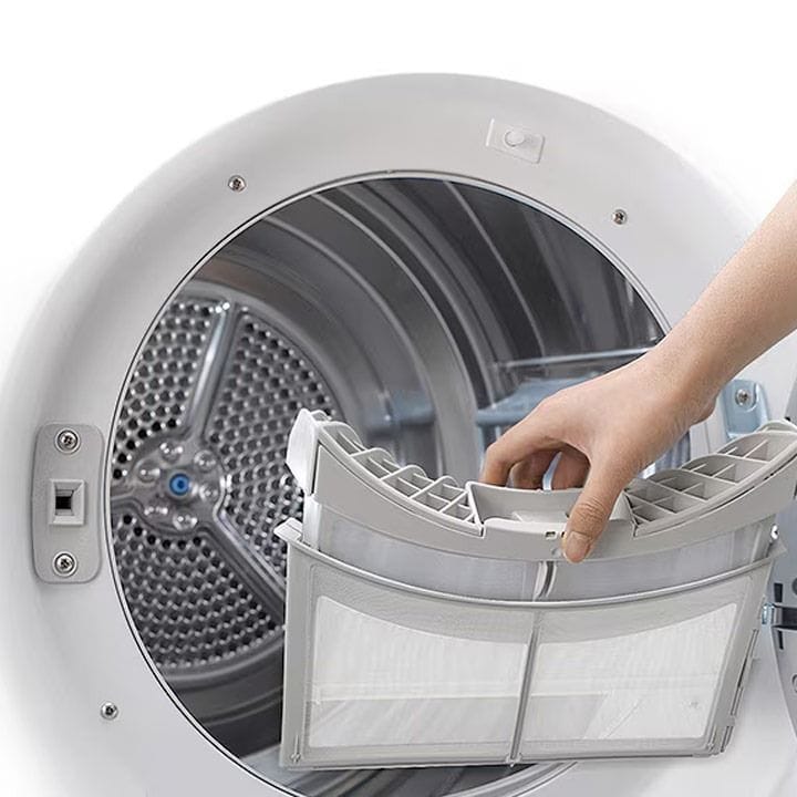 LG Dual Inverter Heat Pump Dryer 18Kg, Sensor Dry, Dual Filter, Smart ThinQ WiFi Connectivity - Stainless Silver - RH18U8EVCW