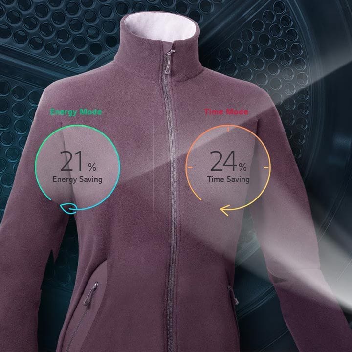 LG Dual Inverter Heat Pump Dryer 18Kg, Sensor Dry, Dual Filter, Smart ThinQ WiFi Connectivity - Stainless Silver - RH18U8EVCW